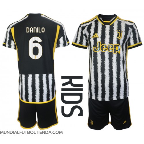 Camiseta Juventus Danilo Luiz #6 Primera Equipación Replica 2023-24 para niños mangas cortas (+ Pantalones cortos)